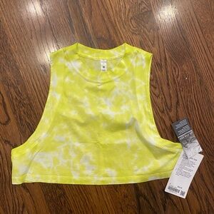 Lululemon all yours crop tank - yellow - size 4 - NEW